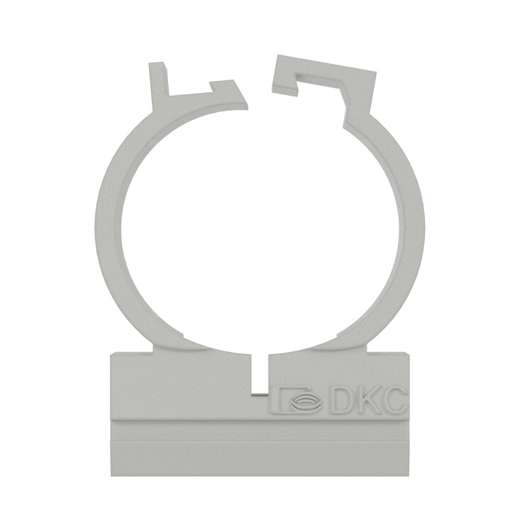 Держатель для труб d16мм двухкомпонентный серый (уп.14шт) ДКС