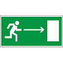 Знак безопасности NPU-2714.E03"Напр. к эвакуационному выходу направо"-Пиктограммы для аварийных светильников - купить по низкой цене в интернет-магазине, характеристики, отзывы | АВС-электро